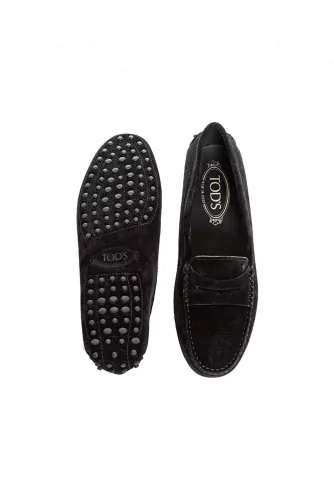 Mocassin Tod's noir avec patte pour femme