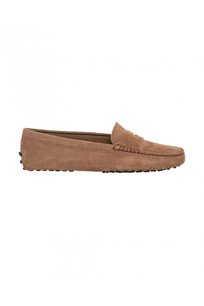 Moccasins Tod's tobacco brown with penny strap for women