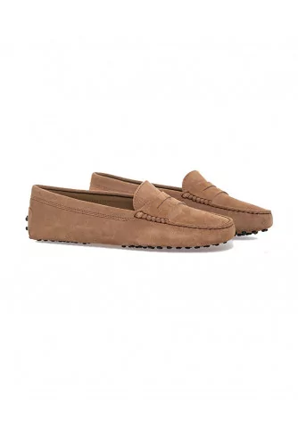 Moccasins Tod's tobacco brown with penny strap for women