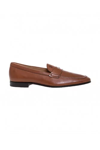 Mocassin Tod's chèvre patiné marron avec patte pour homme