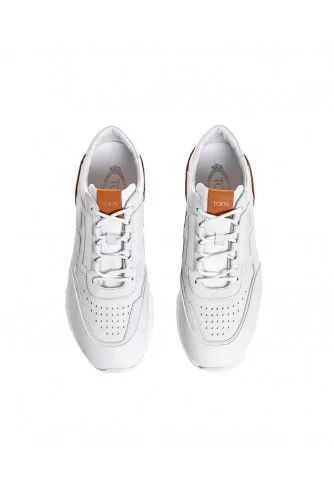 Tennis Tod's "Sportivo Luxury" blanc avec lacets pour homme