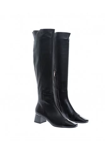 Achat Leather boots with square patent toe 45 - Jacques-loup