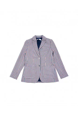 Suit jacket with square weave