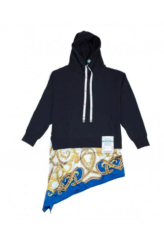 Sweat-shirt en coton avec foulard imprimé