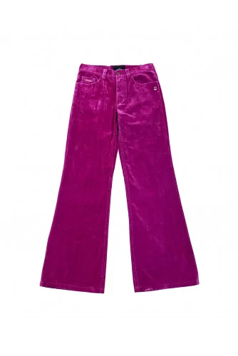 "The Velveteen Jean" Veste et pantalon en coton style flared