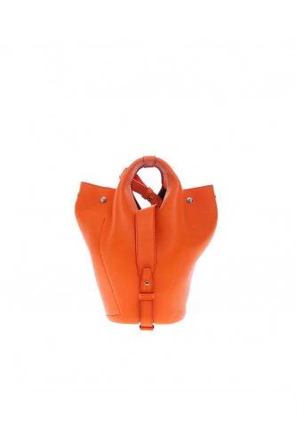 "Diana S" Leather bucket bag with 2 handles