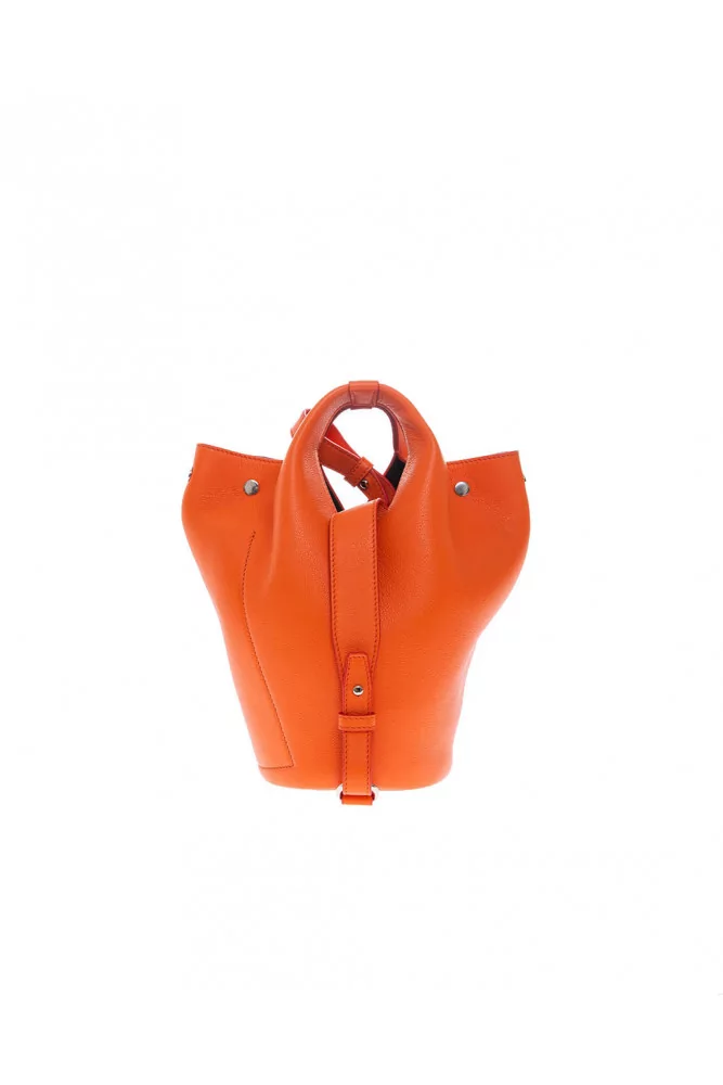 Diana S - Sac seau en cuir avec 2 anses - Orange