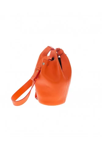 "Diana S" Leather bucket bag with 2 handles