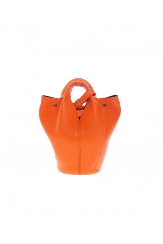 "Diana S" Leather bucket bag with 2 handles