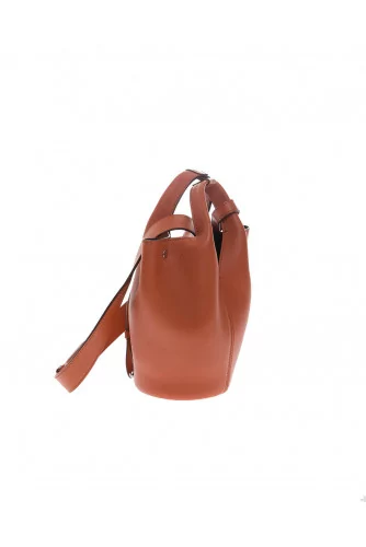 "Diana D" Leather bucket bag with 2 handles