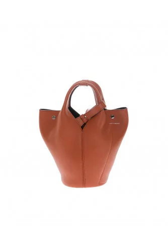 "Diana D" Leather bucket bag with 2 handles