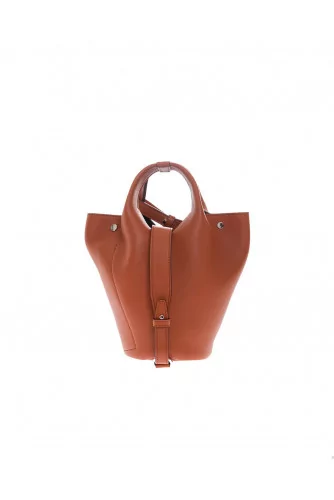 "Diana D" Leather bucket bag with 2 handles