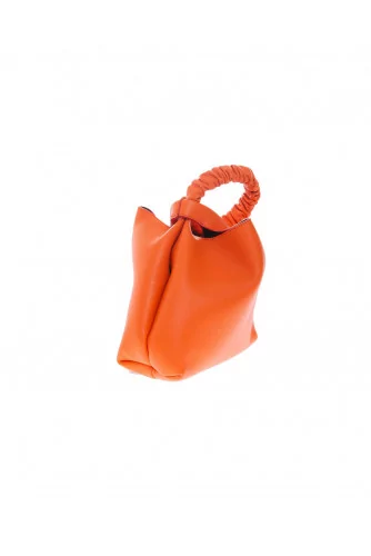 Vanity S - Little leather bag like an orange bracelet