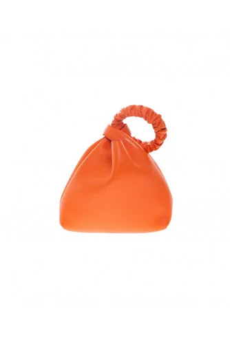 Vanity S - Little leather bag like an orange bracelet