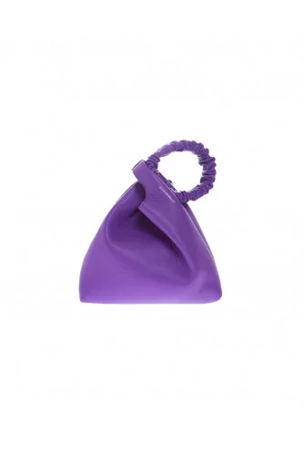 Vanity S - Little leather bag like a purple bracelet