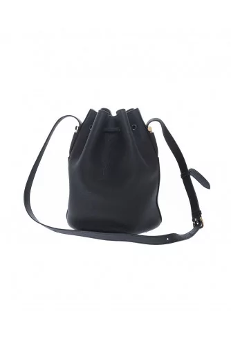 Micro - Leather bucket bag with metal details