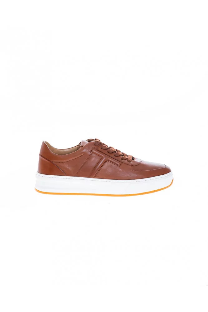 Tennis Tod's "New Cassetta" cognac pour homme