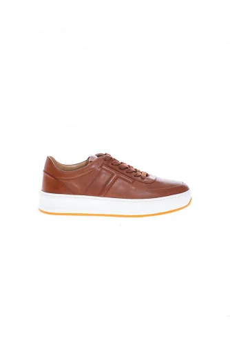 New Cassetta - Patina leather sneakers