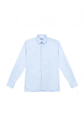 Cotton shirt with grey piping