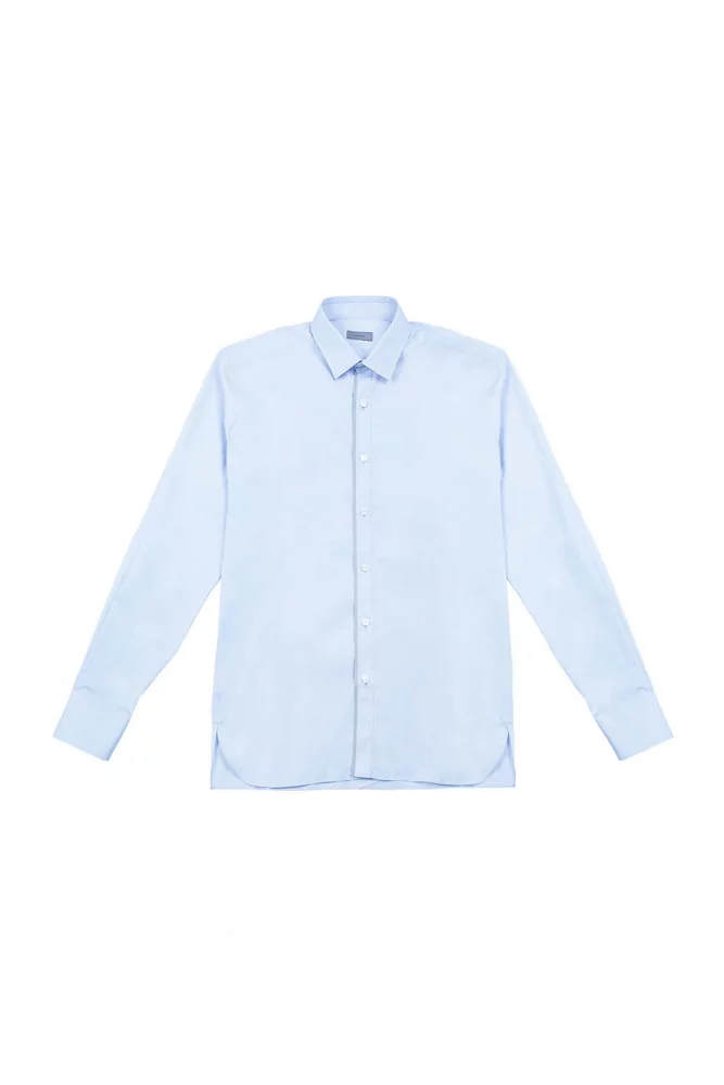 Cotton shirt with grey piping