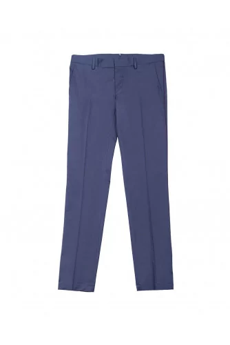 Cotton trousers with bordeaux strip