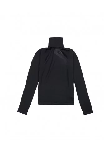 Pull col roulé N°21 noir pour femme