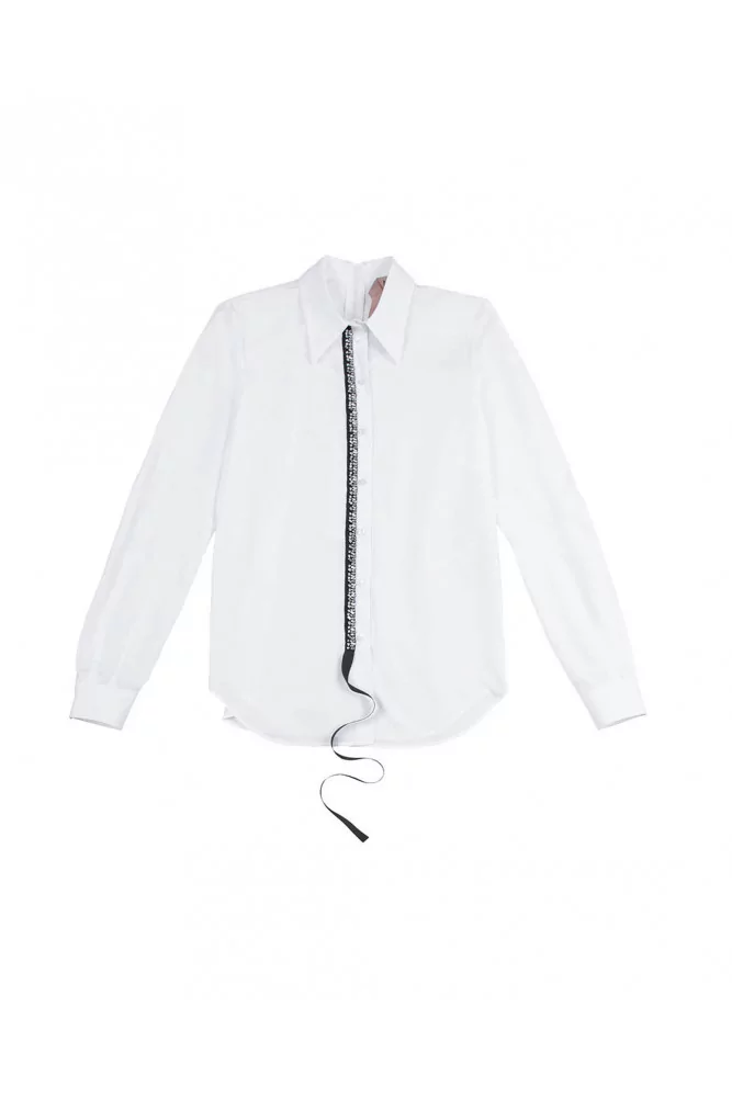 Chemise N°21 blanc-noir pour femme