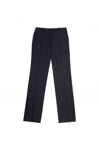 Black trousers with straight cut N°21 for women