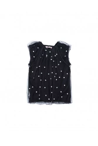 Sleeveless black sweater N°21 for women