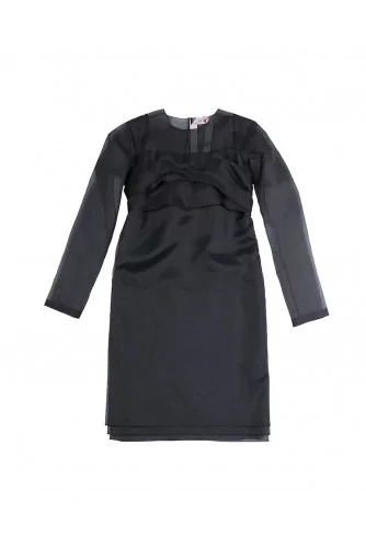 Achat Silk draped dress with large bow - Jacques-loup