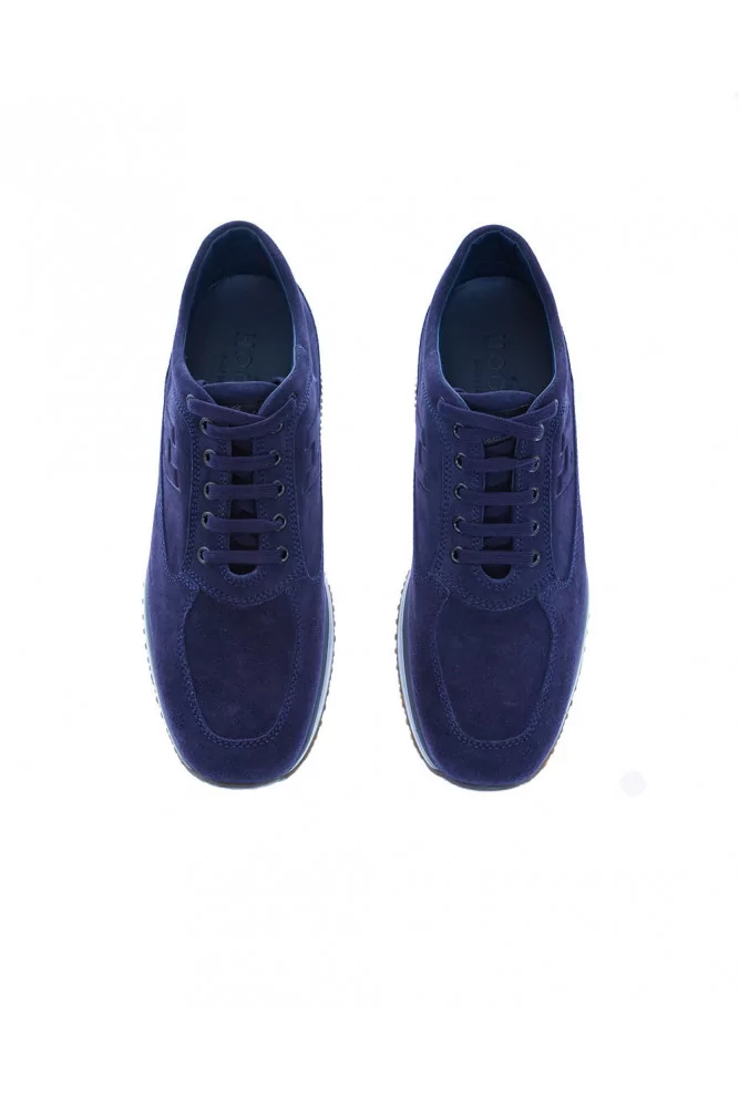 Tennis Hogan "Interactive" bleu marine, croûte, semelle gomme grise, pour homme Tennis Hogan "Interactive" bleu marine, croûte, semelle gomme grise, pour homme