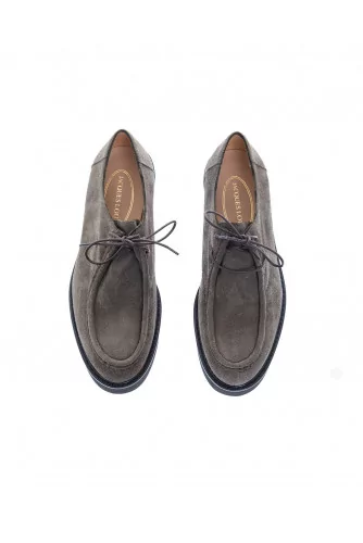 Derbys en cuir au naturel lacets 2 trous