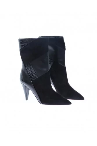 Boot Aquazzura "Calder" noir talon 85 pour femme