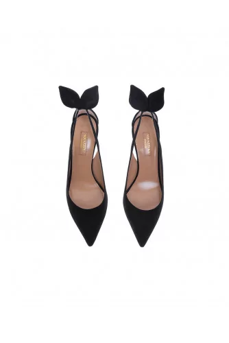Deneuve - Suede pumps with pointed tip 85