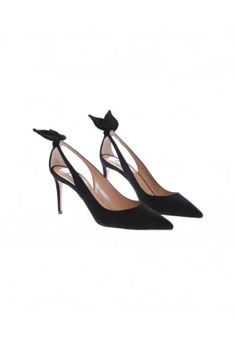 Deneuve - Suede pumps with pointed tip 85