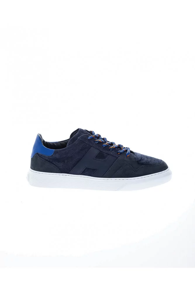 Tennis Hogan "Cassetta" bleu marine-bleu, perforée devant, pour homme