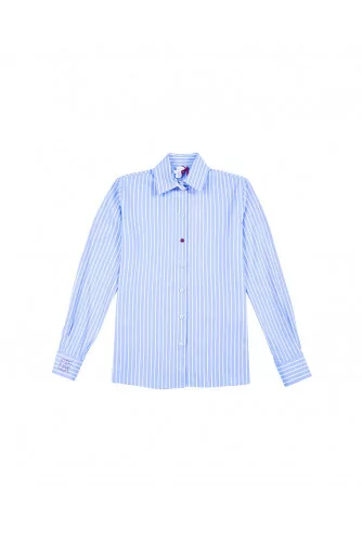 Boyfriend - Striped cotton shirt with long sleeves