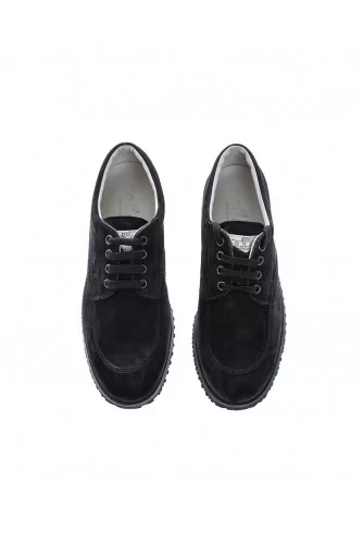 "New Traditionnal" Split leather low-top sneakers with laces
