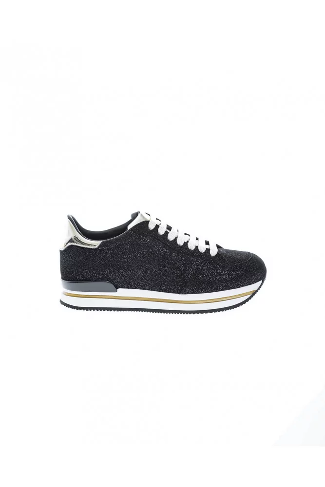 "222" Leather low-top sneakers with flakes