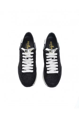 "222" Leather low-top sneakers with flakes