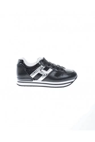 "222" Calf sneakers glitter and patent parts