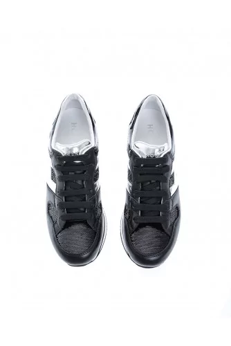 "222" Calf sneakers glitter and patent parts