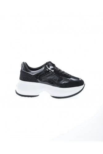 Achat Maxi I Active Tissu and leather sneakers with patent parts - Jacques-loup