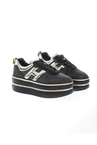 "H449" Leather sneakers platform sole 60