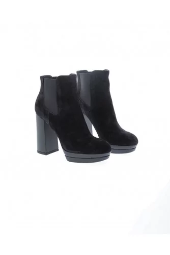 Boot Hogan "Opty" noir, élastiques, tal. 90, patin 30, pour femme