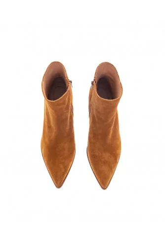 Split leather boots texane style and pointed tip 50