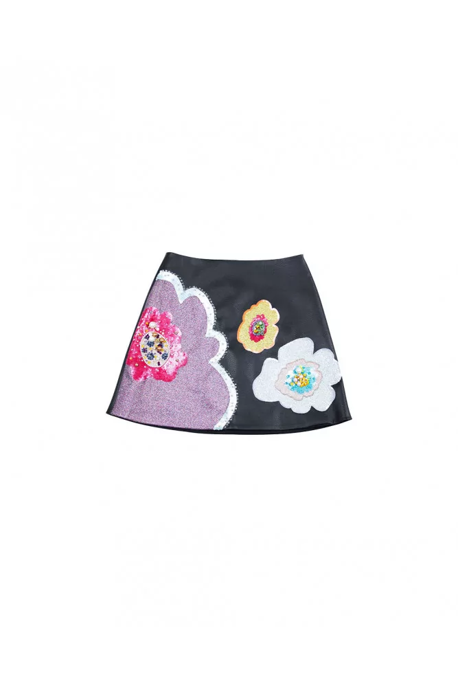 Jupe Purple Reign noir-multi en faux cuir pour femme 4 noir