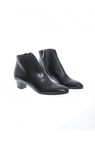 Boot Thierry Rabotin zipé noir pour femme