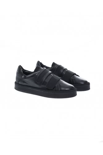 Sneaker Jacques Loup noir, 2 velcros, pour femme