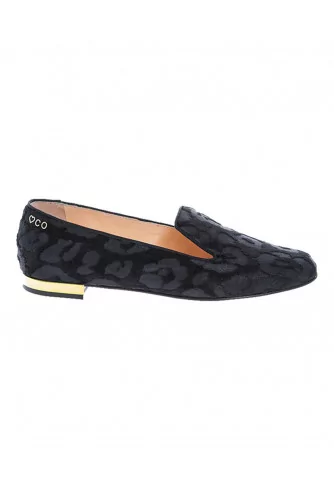 Achat Velvet slip-ons/moccasins with leopard print - Jacques-loup